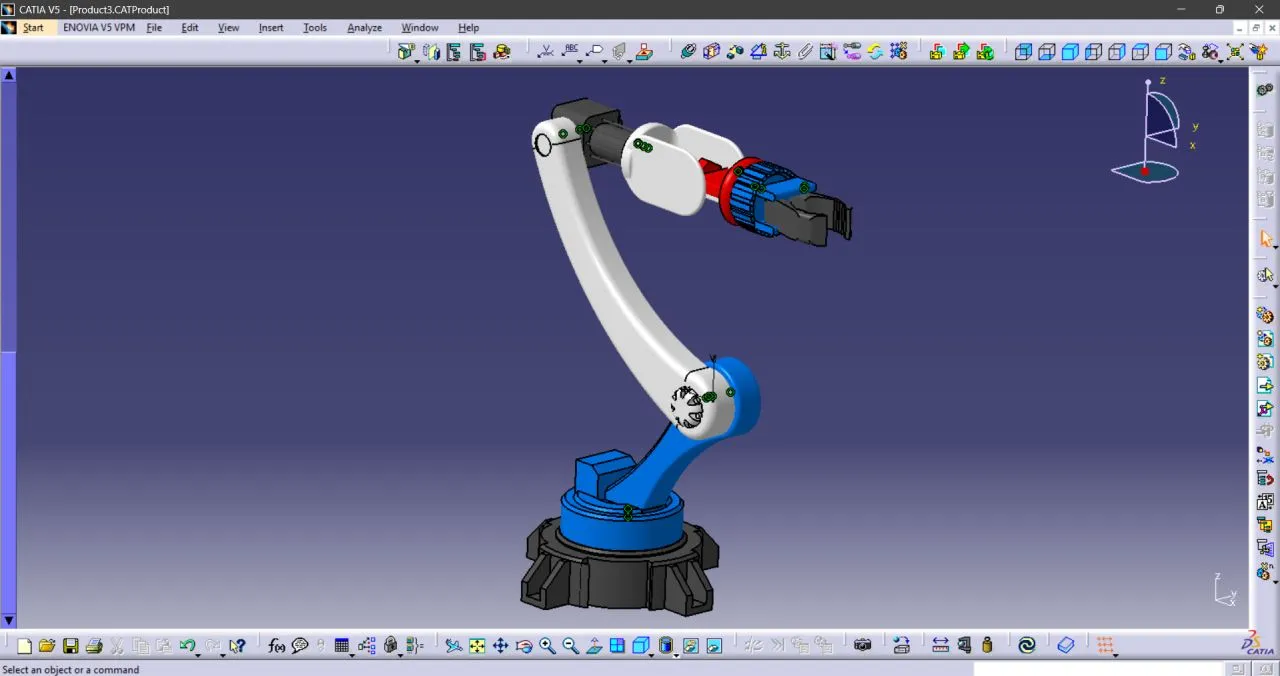 6-Axis Robotic Arm — CATIA V5 thumbnail
